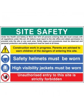 Site information sign rigid plastic version 2 Site Products